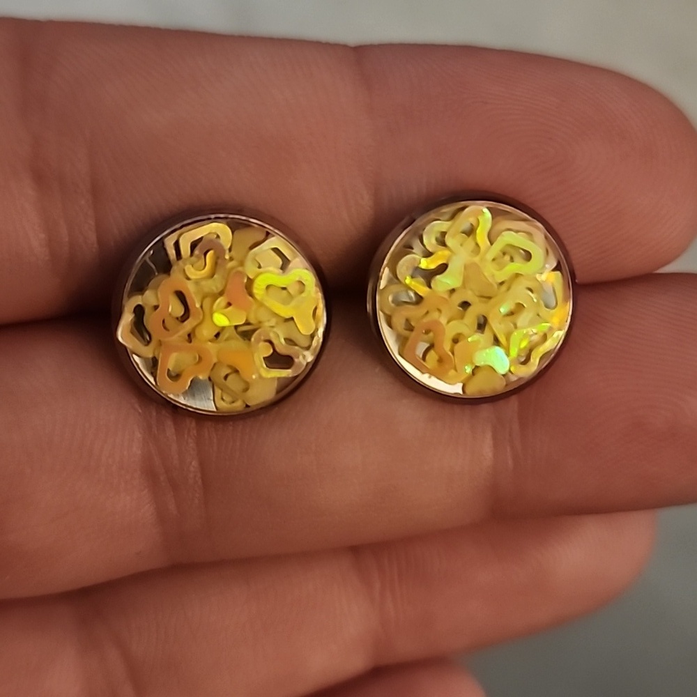 yellow  Stud Earrings